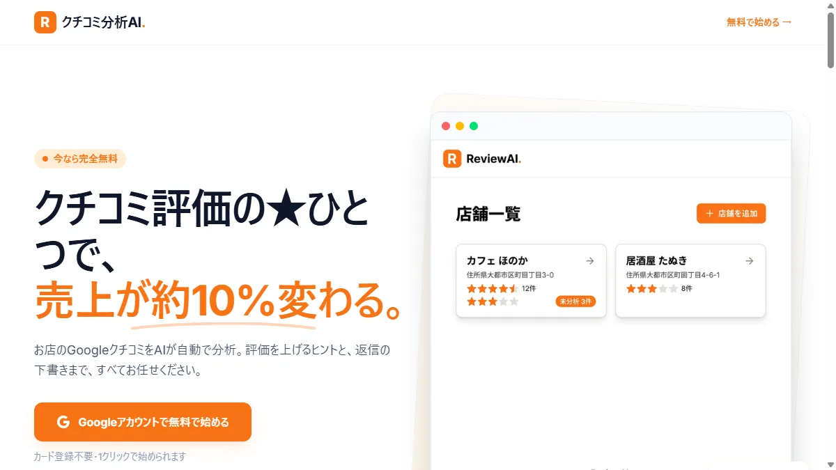 クチコミ分析AI
